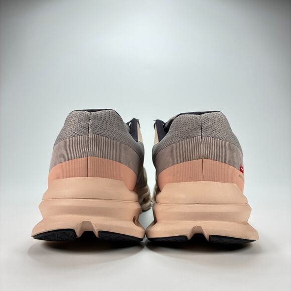 On Cloudrunner Gray Peach Athletic Lace Up Running Shoes 46.98078 Women's Sz 9.5 - Picture 5 of 12